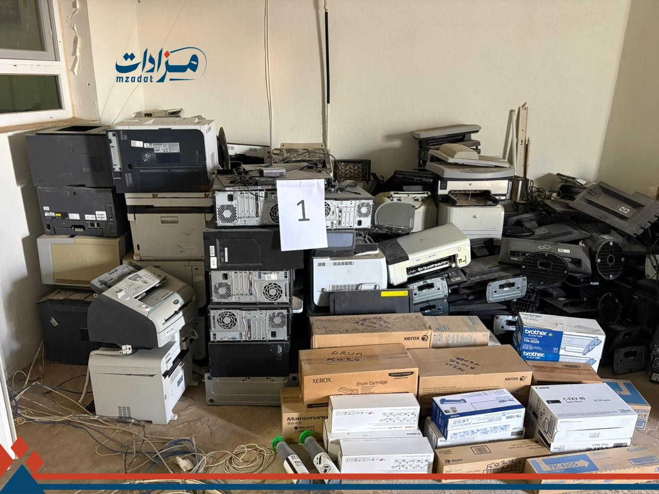 1- Used electronics, air conditioners, furniture, and assorted scrap